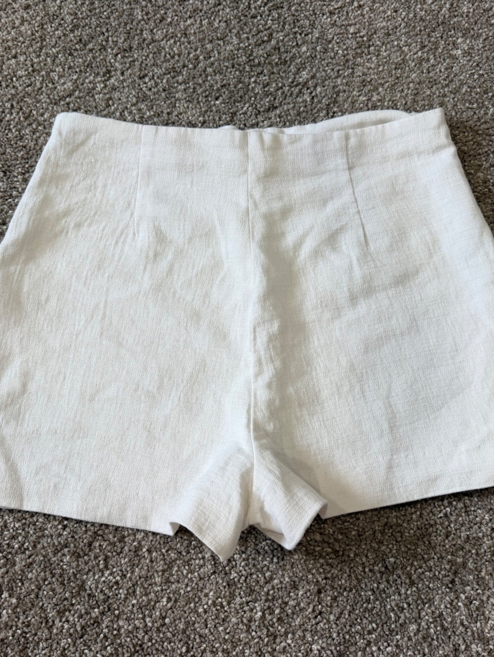 Zara White Linen Blend Skort Shorts Size M - Picture 4 of 4